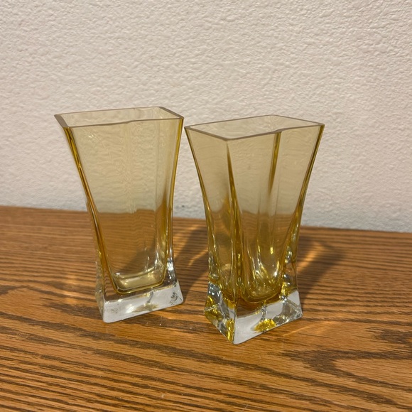 Russ Berrie Amber Glass Vases - Picture 9 of 11